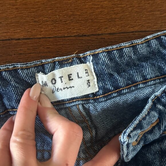 Low Rise Parallel Jeans In Mid Blue - Picture 2 of 6